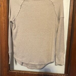 SO Beige Long Sleeve Waffle Knit Top-XSM-NWOT